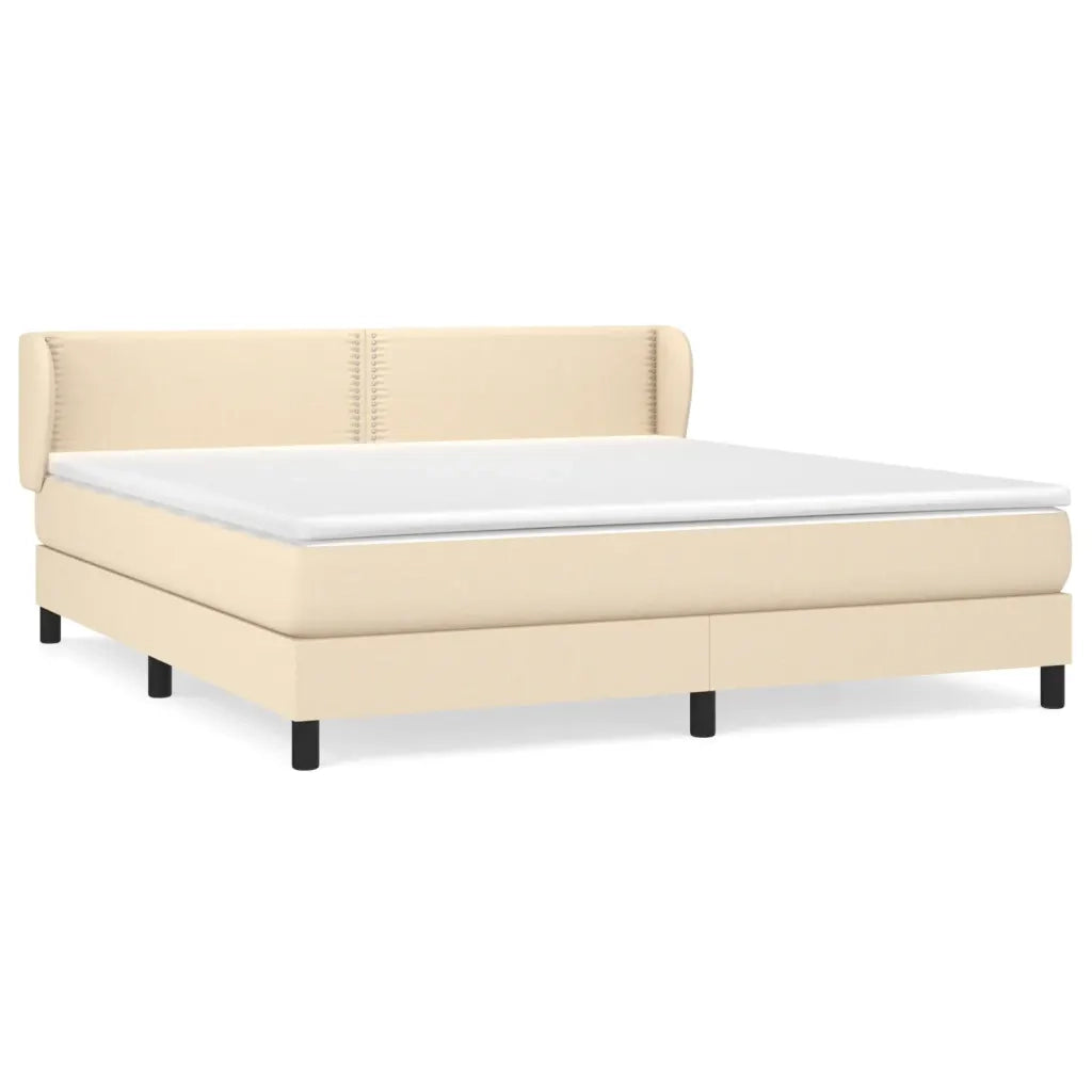 Giroletto a Molle con Materasso Crema 180x200 cm in Tessuto 3126186