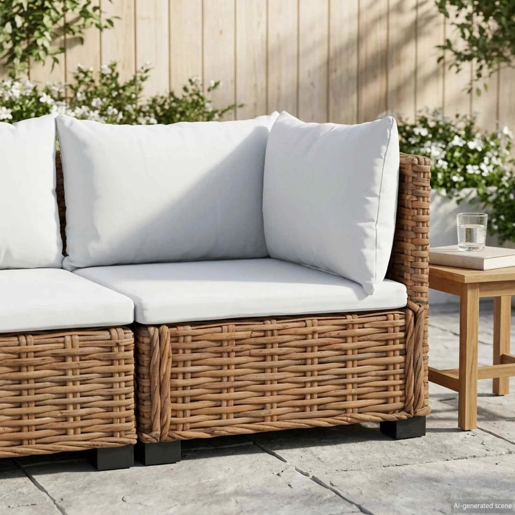 Divano Angolare con Cuscini GENDT Rattan naturale Naturale 42034382