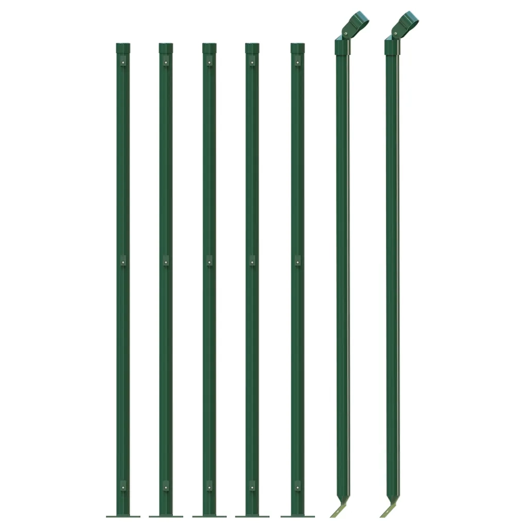 Recinzione a Rete con Flangia Verde 1x10 m 153937