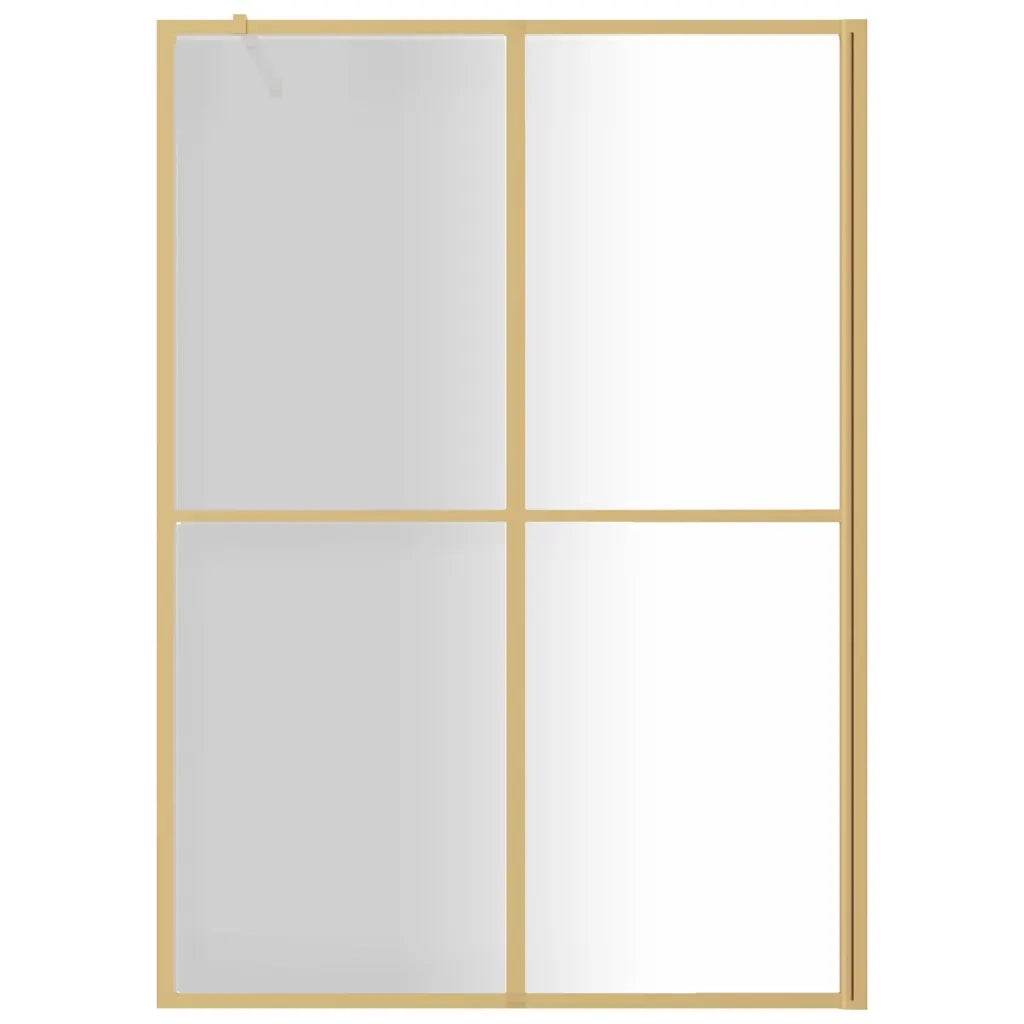 Parete per Doccia Walk-in Vetro Trasparente ESG 140x195 cm Oro 154951
