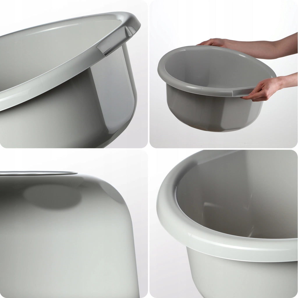Bacinella per bucato KADAX da 20 litri, grande contenitore rotondo in plastica.