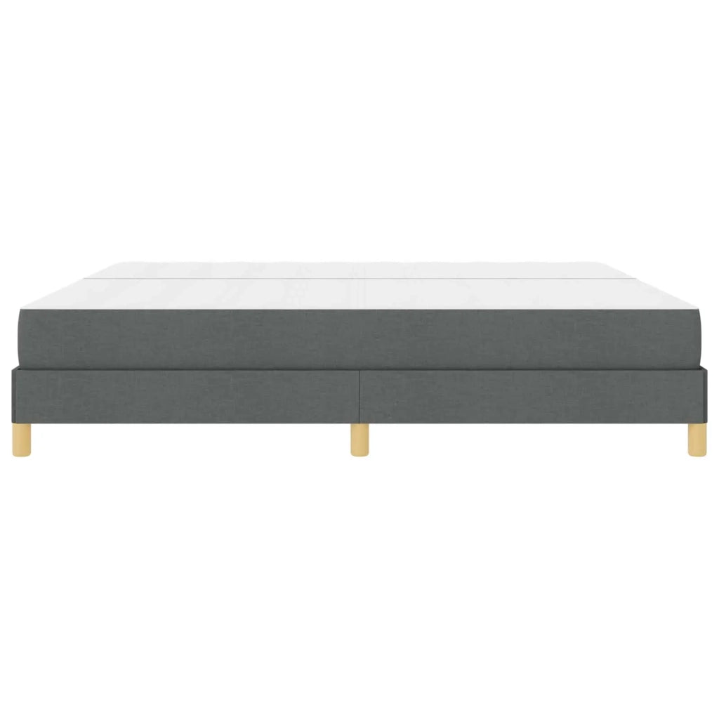 Letto a molle con materasso Grigio scuro 200 x 200 cm Tessuto 3398592