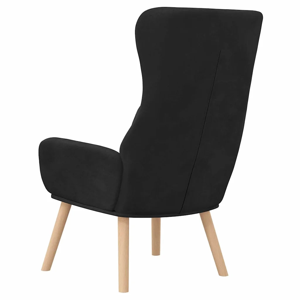 Poltrona Relax Nera in Velluto 341357