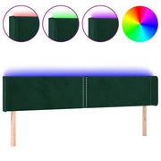 Testiera | Testata a LED Verde Scuro 203x16x78/88 cm in Velluto