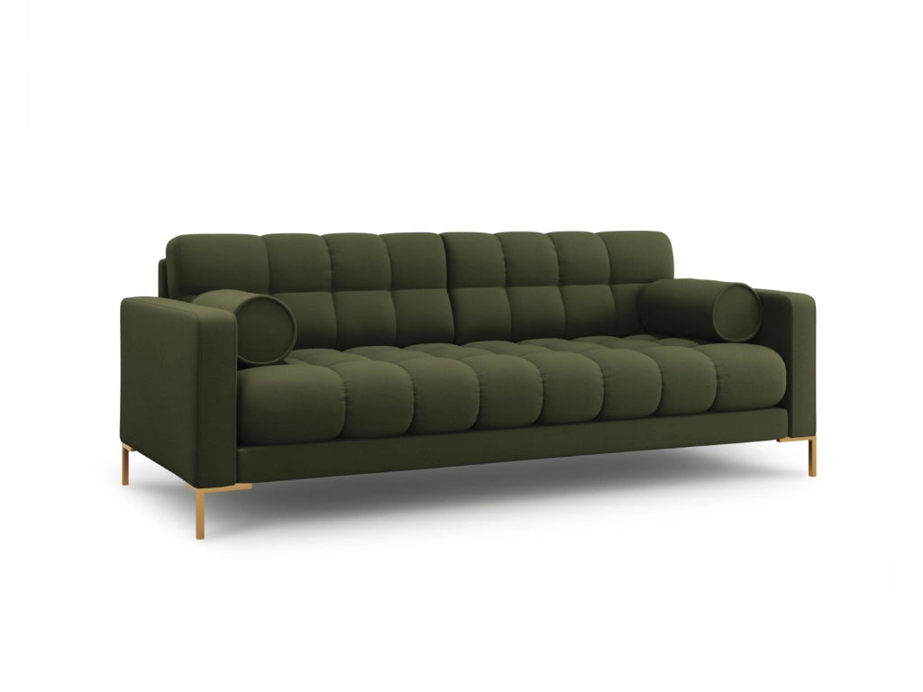 Cosmopolitan Design - Divano "Bali" 4 posti in tessuto strutturato verde 