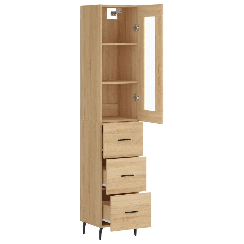 Credenza Rovere Sonoma 34,5x34x180 cm in Legno Multistrato 3199252
