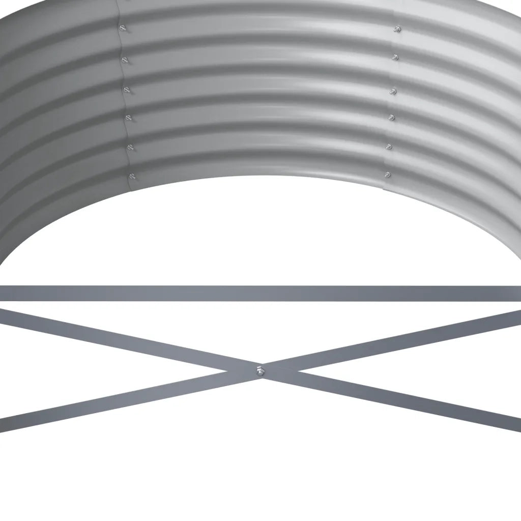 Fioriere | Cassetta per fiori | Letto Giardino Acciaio Zincato 512x80x36 cm Grigio