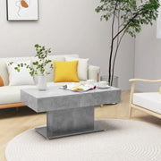 Tavolino da Salotto Grigio Cemento 96x50x45cm Legno Multistrato 806835