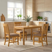 Set da pranzo 5 pz Grigio Legno di Quercia Massello 3430238