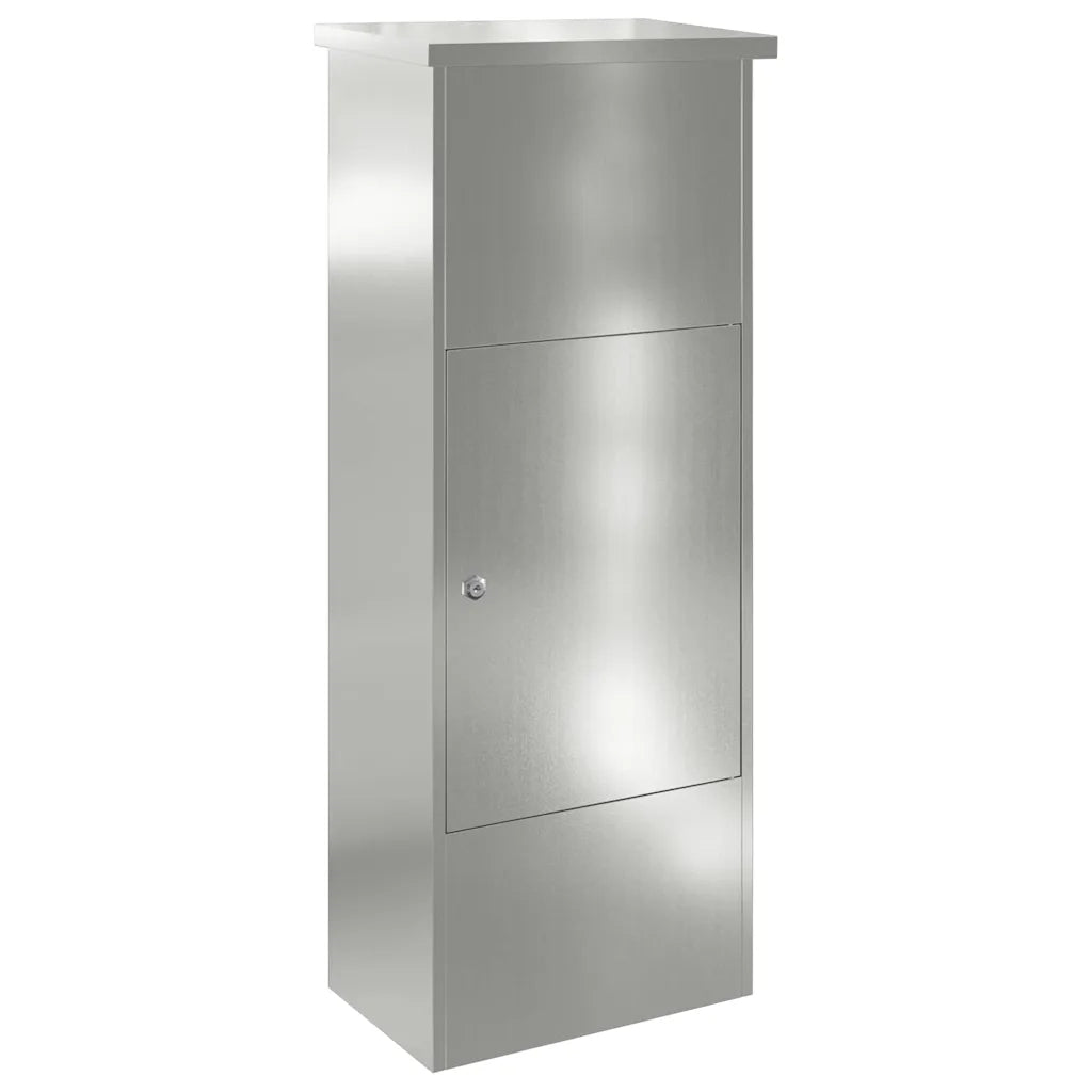 vidaXL Cassetta per pacchi Nero 44.5 x 29 x 110.5 cm Acciaio zincato