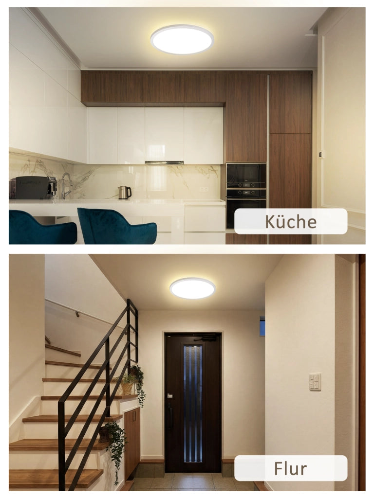 ZMH Lampada da Soffitto LED con Sensore di Movimento 18W 29cm Rotonda 4000K Radar per Corridoio Scala