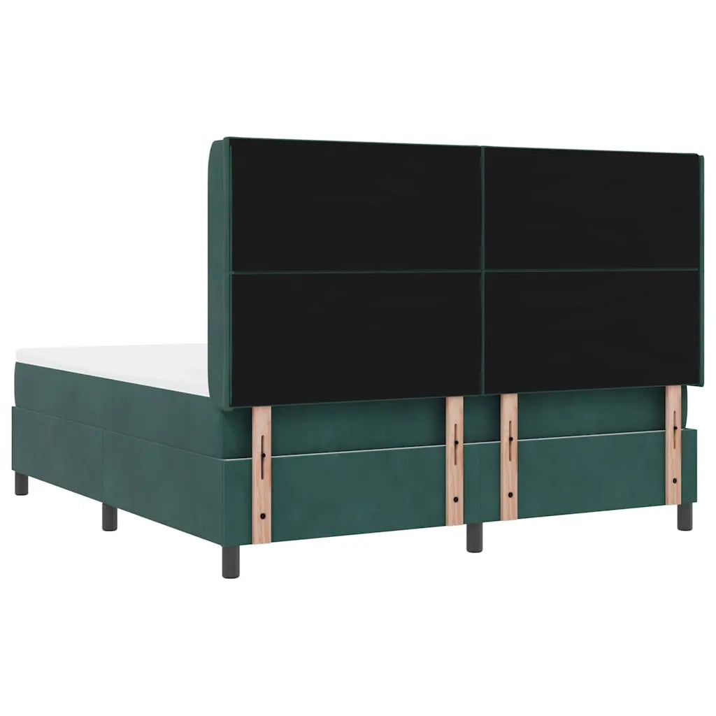 Letto a molle con testiera Verde Scuro 180 x 200 cm Velluto 3342077