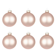 Palline di Natale in Vetro Rosa Opaco Addobbi Albero Diametro: 80 mm