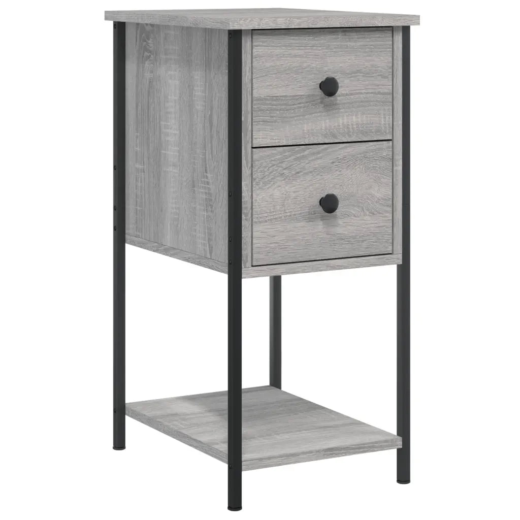 Comodino | Armadio da Notte | Mobiletto da notte Grigio Sonoma 32x42x70 cm in Legno Multistrato