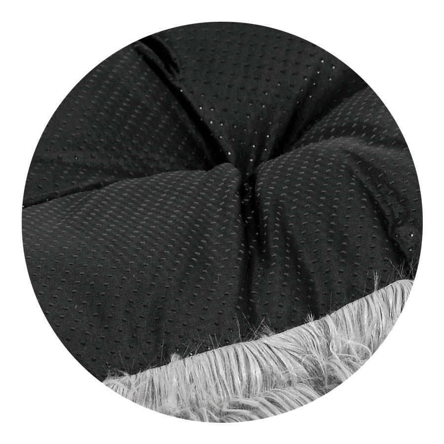 AIO FACTORY 80x60 cm Letto per cani Shaggy Cushion Grigio chiaro Impermeabile