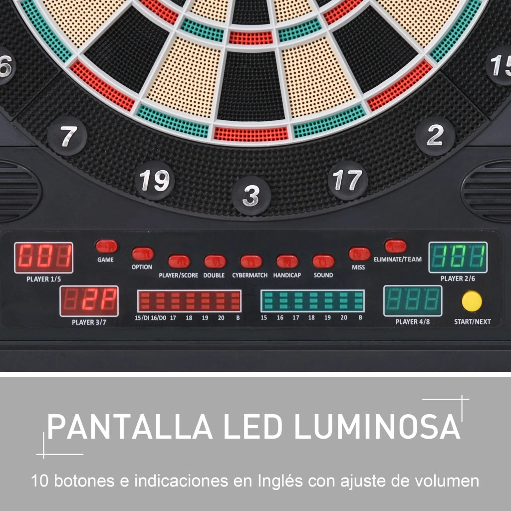 Bersaglio Freccette Elettronico Digitale ¨C Xylo ¨C 8 Giocatori, 27 Giochi, Display LED, 12 Freccette