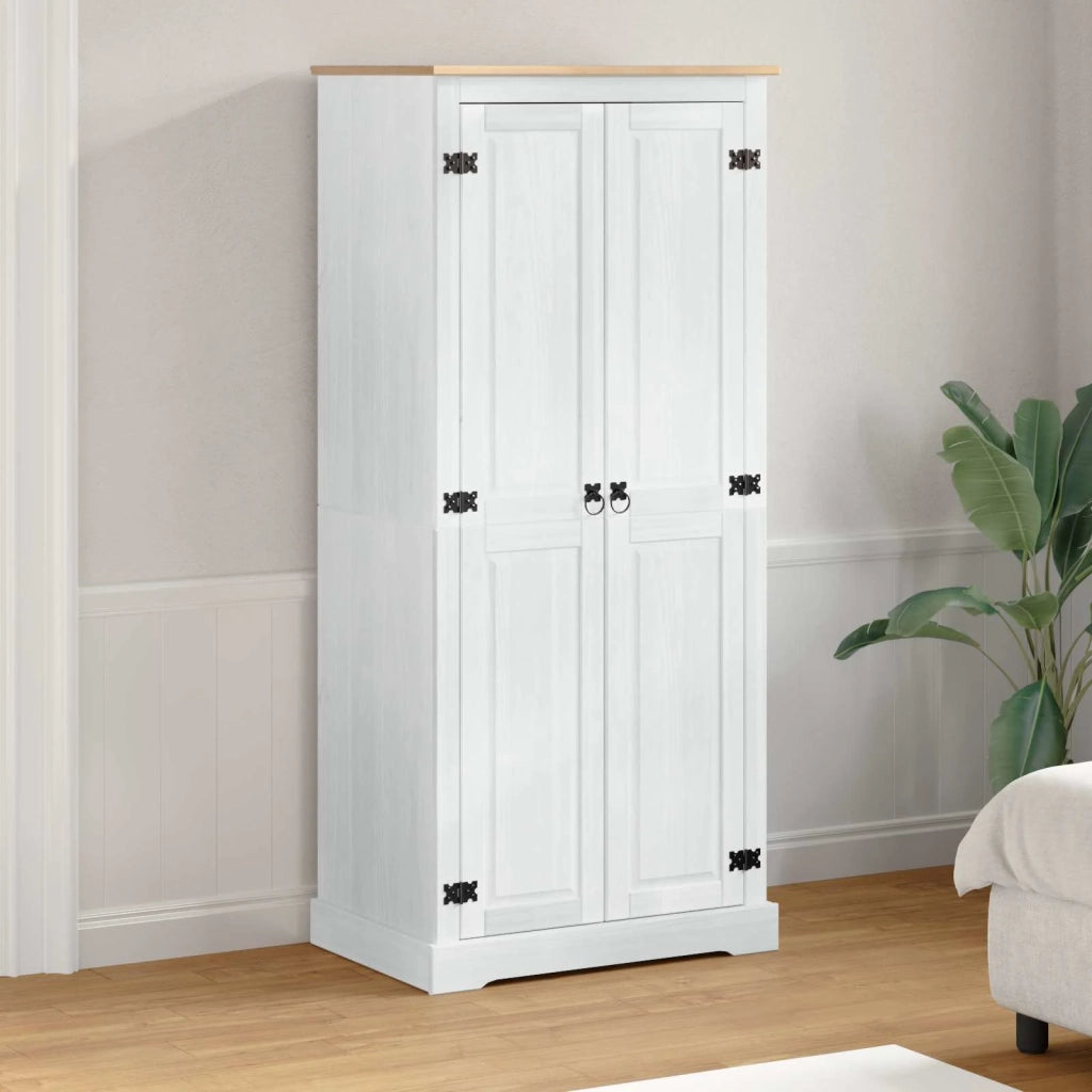 Armadi con lo scaffale Bianco 76 x 50 x 170 cm Pino massello CFW8459156