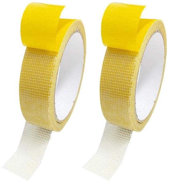 Colle adesivo a doppia faccia alta viscosità - nastro adesivo impermeabile - fissaggio tappeto - adesivi tenda - 2 rotoli - 25Mm x 10M