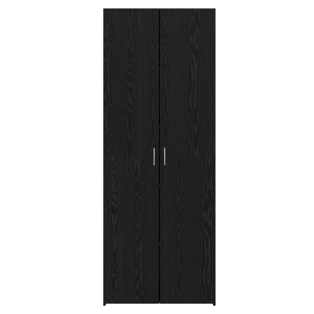 Highboard Rovere Nero 70x42.5x185 cm Legno ingegnerizzato