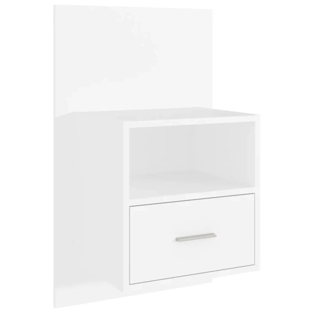 Comodini a Parete 2 pz Bianchi 811008