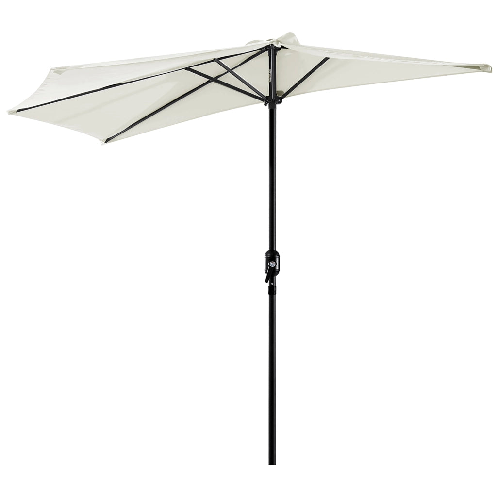 Parasole da giardino semicircolare ¨C zephmum ¨C crema, poliestere, 269x138x236 cm