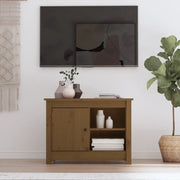 Mobile Porta TV ambra 70x36,5x52 cm in Legno Massello di Pino 814582
