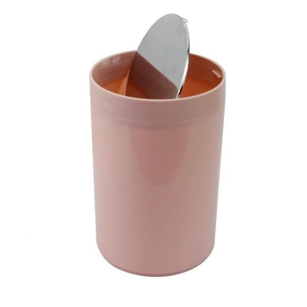 Trade Shop - Pattumiera Cestino Secchio Rifiuti Rosa Accessorio Bagno Coperchio Basculante 79873 -