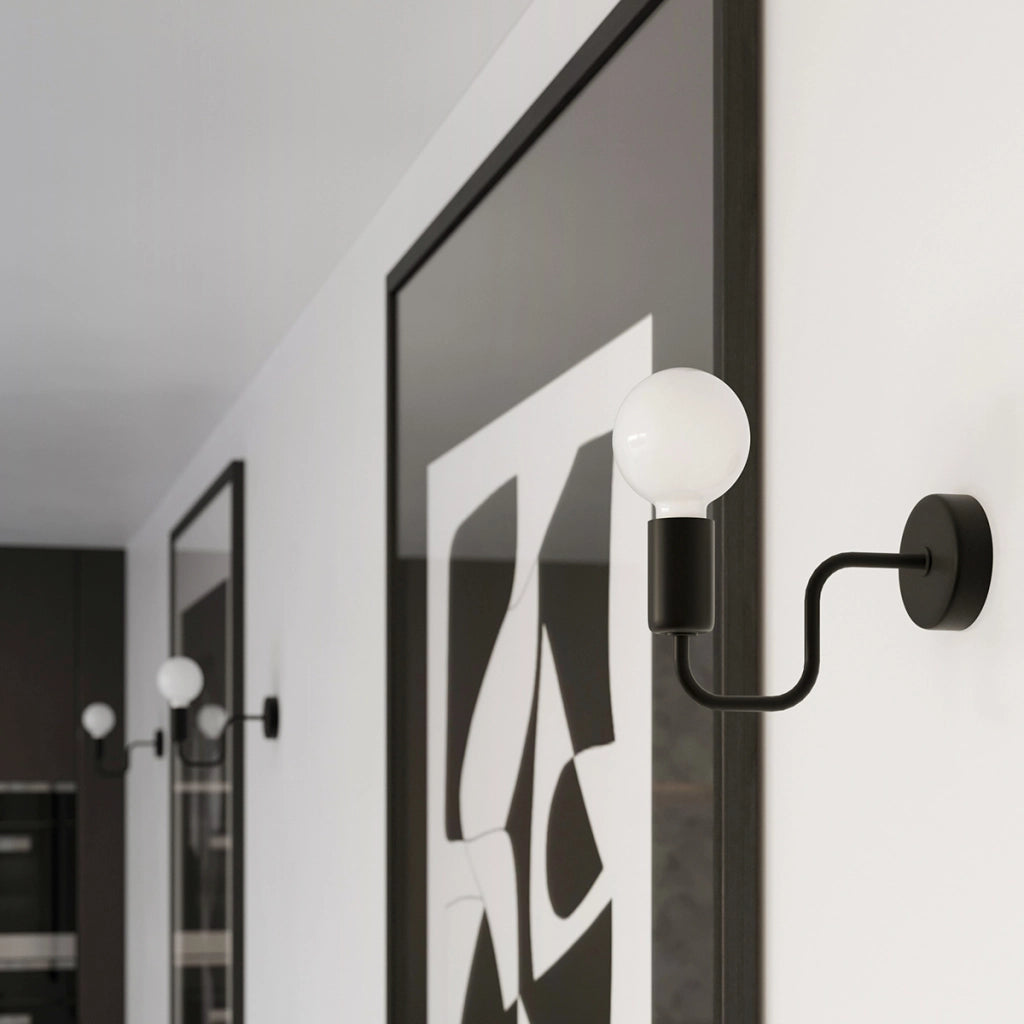 Lampada da soffitto VECTOR in acciaio nero 6x E27 LED Max 15W Illuminazione industriale