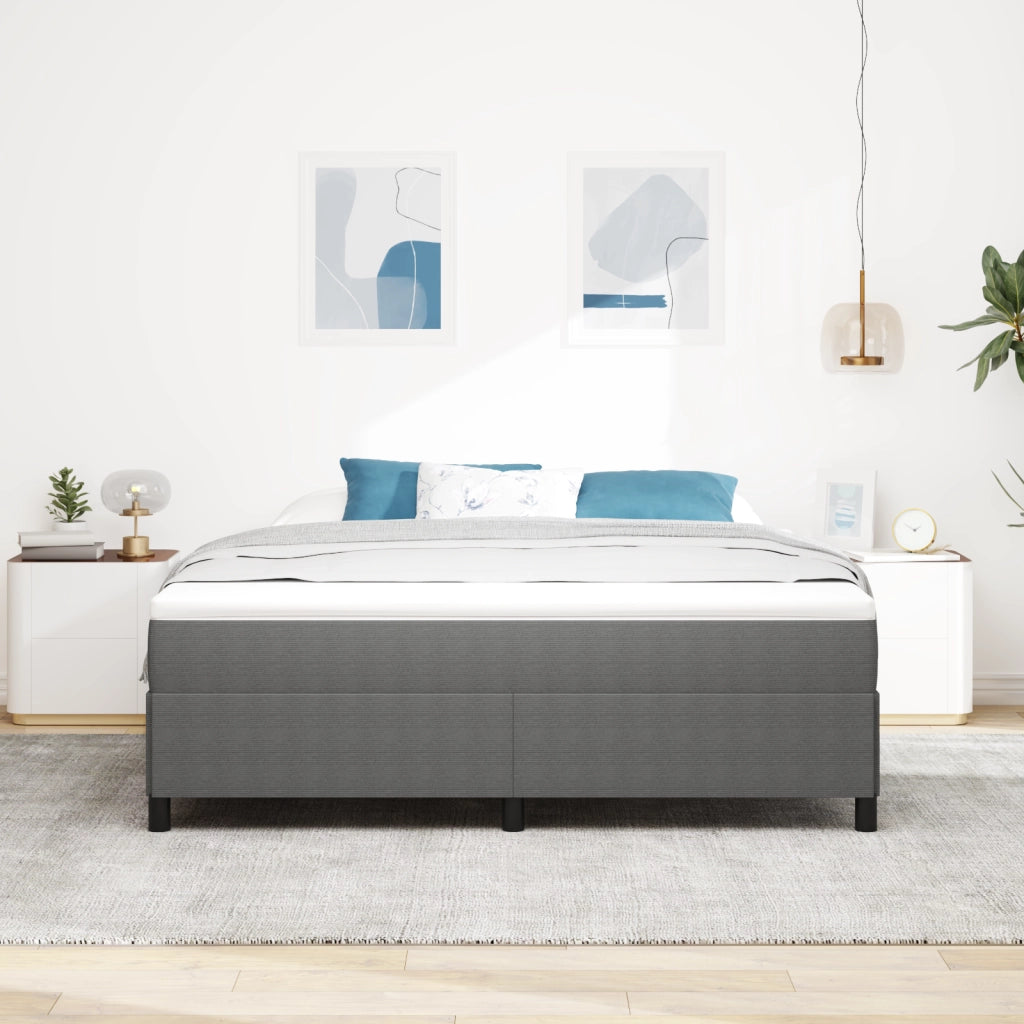 Struttura Letto Grigio Chiaro 180x200 cm in Tessuto Vellutato