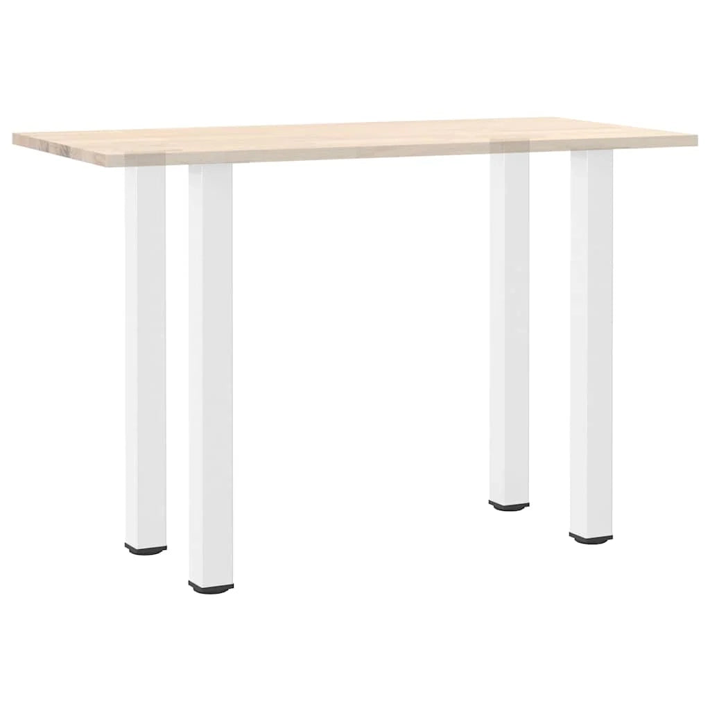 Set di 4 gambe per tavolo da bar 90 x 92 cm con piedini regolabili design moderno in acciaio bianco 02_0056770