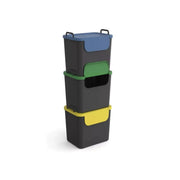 SET 3 PATTUMIERE RACCOLTA DIFFERENZIATA 30LT