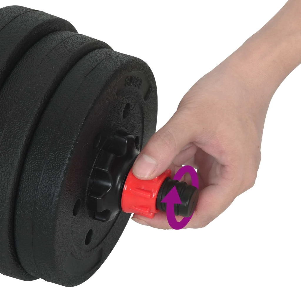 Set di Manubri 2-in-1 30kg Nero e Rosso CFW7567611