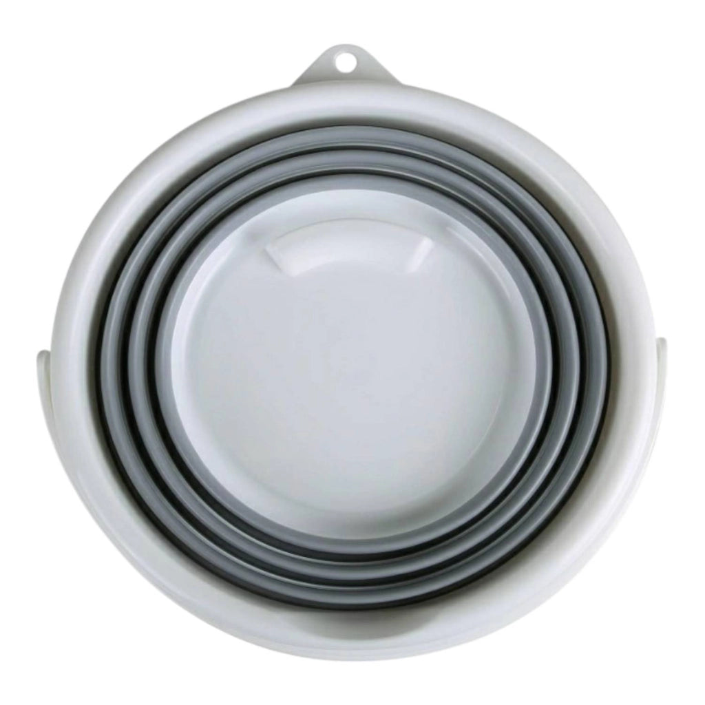 SECCHIO PIEGHEVOLE MULTIFUNZIONE 10L GRIGIO/BIANCO - GRIGIO/BLU
