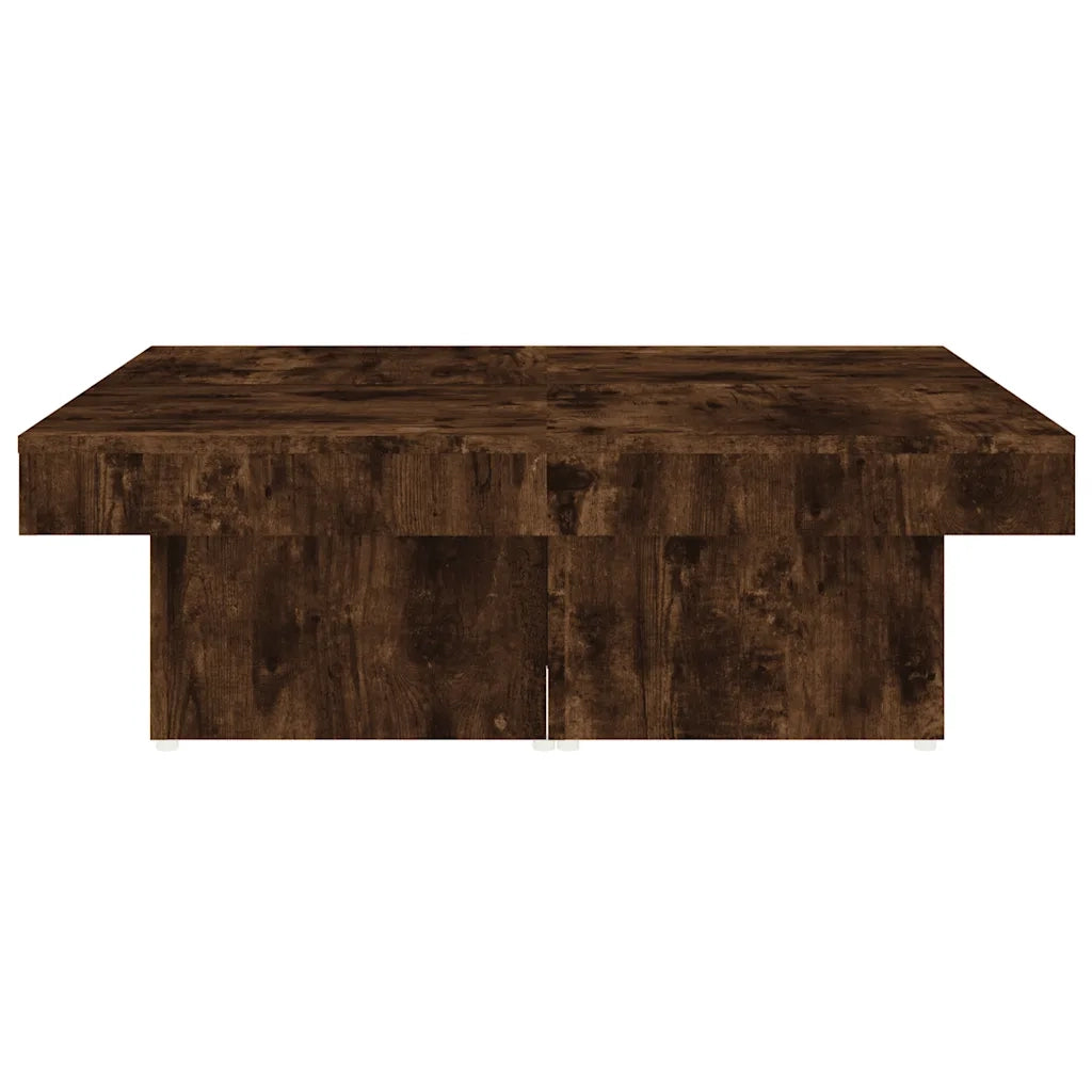 Tavolino da Salotto-Tavolino da soggiorno-Tavolo Rovere Fumo 90x90x28 cm Legno Multistrato 752752