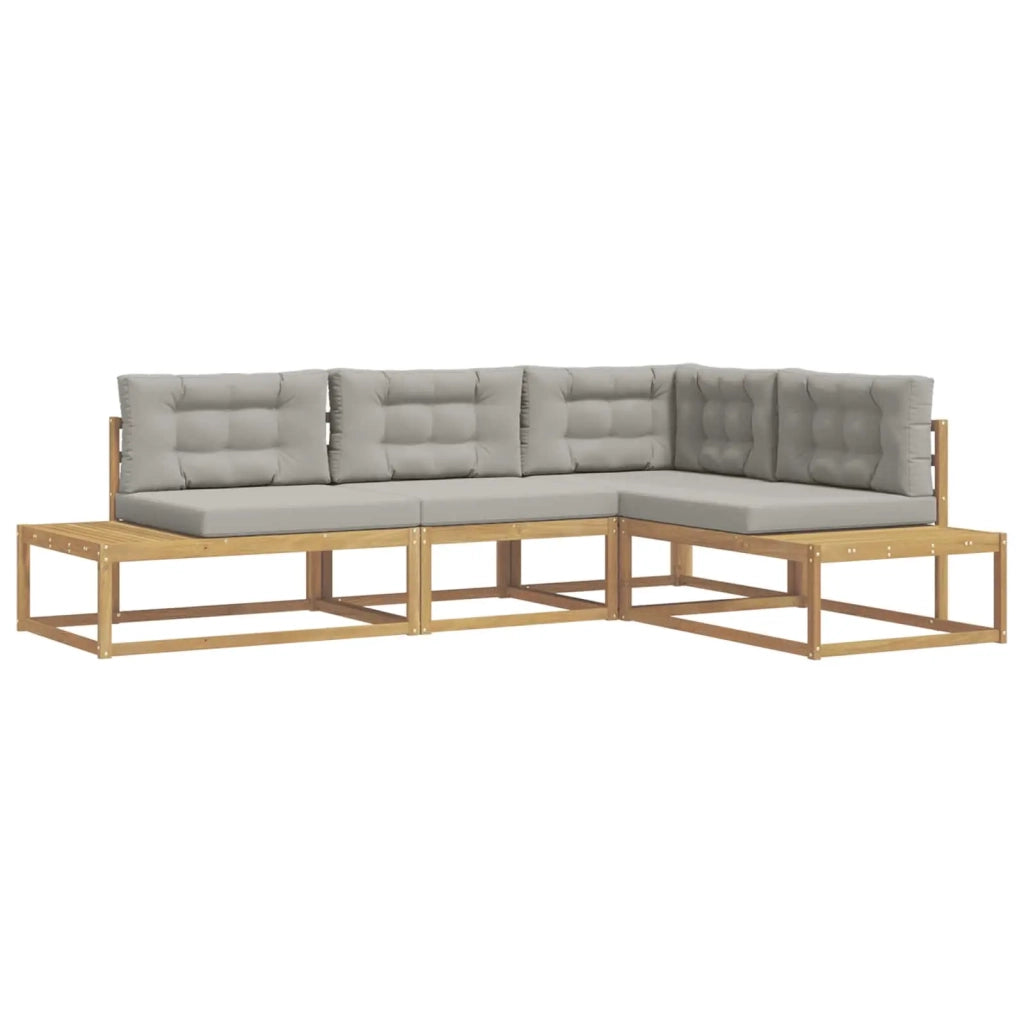 Set di divani da esterno Bianco 277,5 x 198,5 x 73 cm