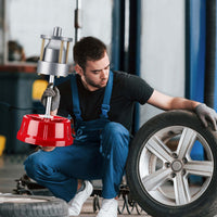 Equilibratrice portatile 29 x 29 x 57,5 cm, equilibratrice gomme auto e moto, per mozzi da 3,8 a 10,2 cm