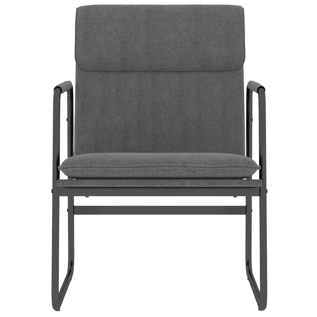 Sedia Lounge Grigio Scuro 55x64x80 cm in Tessuto cod mxl 14916