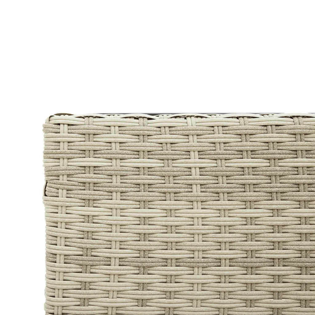 Divano Giardino Tavolo e Cuscini a L Grigio Chiaro Polyrattan 369044