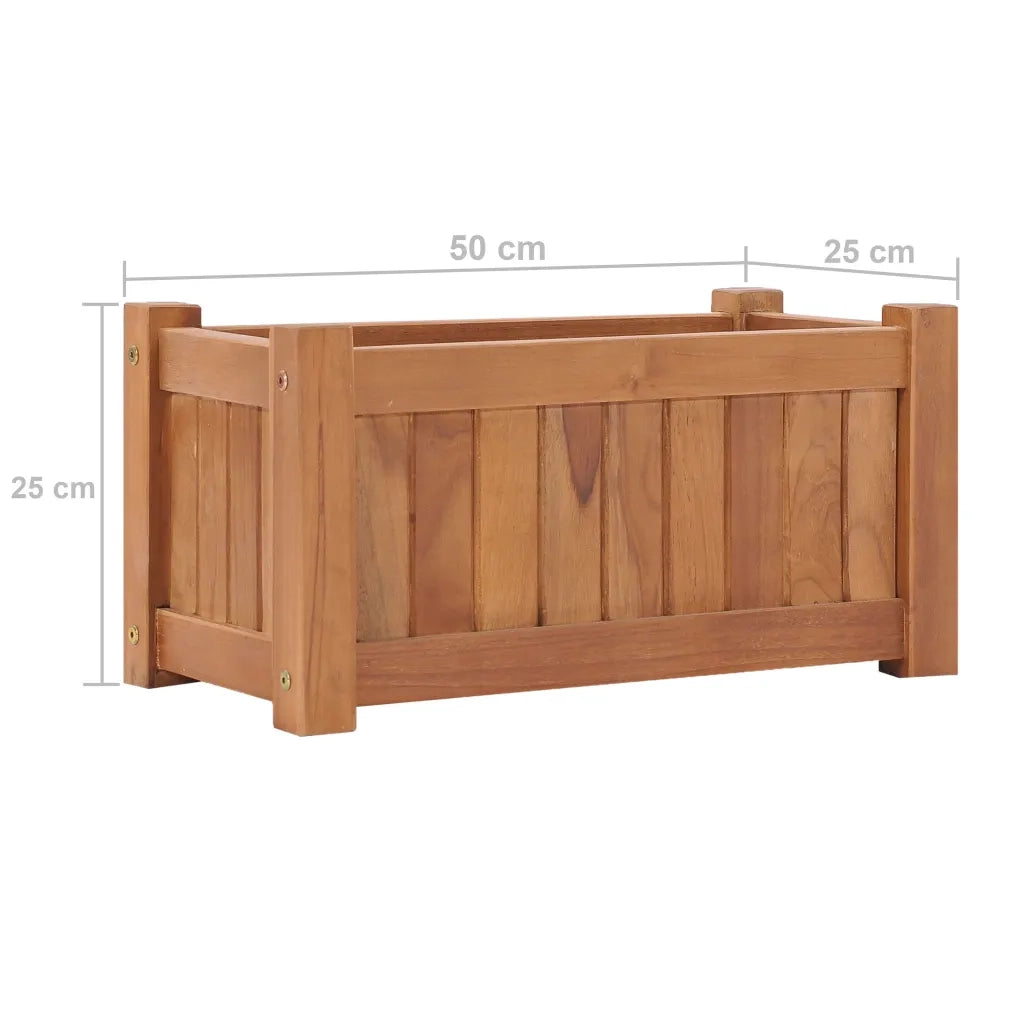 Letto Rialzato 50x25x25 cm in Legno Massello di Teak 48967