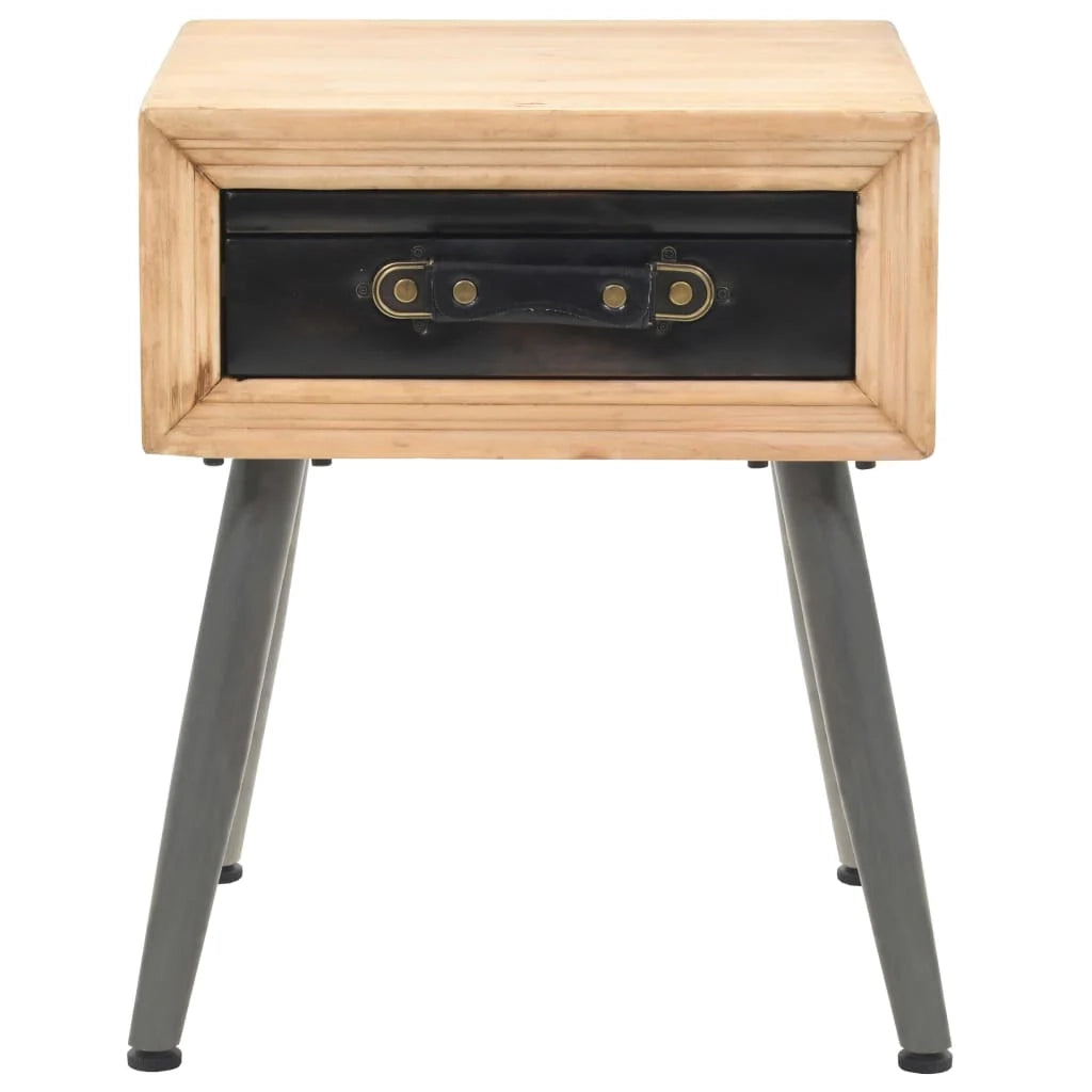 Comodino cassettiera mobile per camera da letto legno massello di abete 43 x 38 x 50 cm 1402065