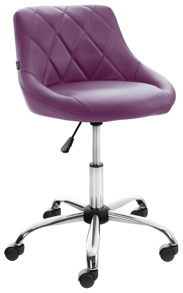 Sgabello da lavoro Lazio in similpelle viola,Finta pelle