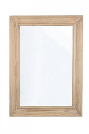 Specchio Rettangolare Legno Naturale Rustico da Parete 81x111 - YOUNG