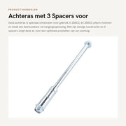 Asse posteriore 245mm - Asse posteriore - 3 Spaziatori - Adatto per 200CC/250CC - Resistente allo shock - Lega di alluminio robusta - Motore asse