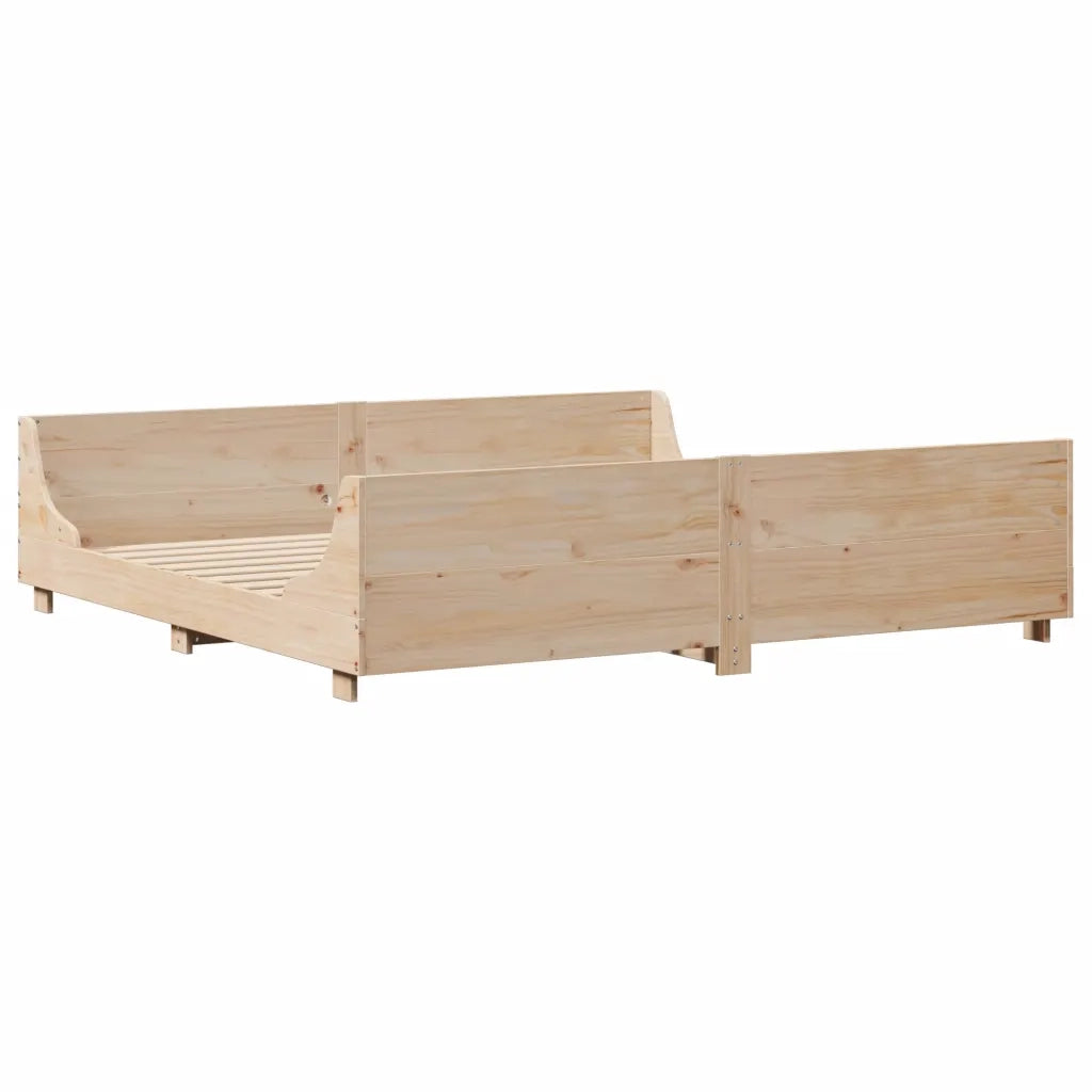 Letto senza Materasso 180x200 cm in Legno Massello di Pino