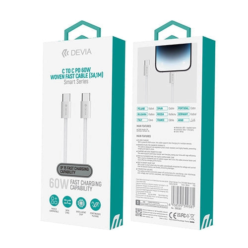 CAVO DEVIA TYPE-C A TYPE-C 60W NYLON