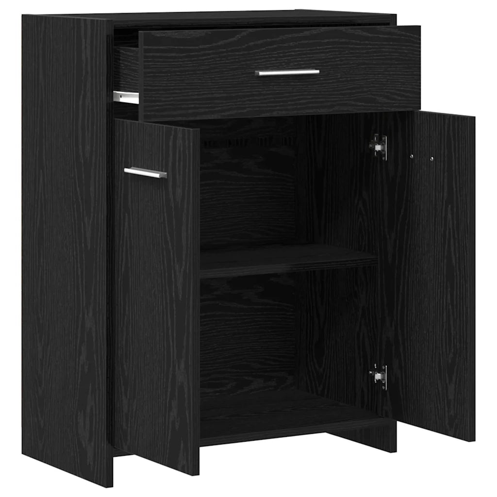 Mobile da Bagno Rovere Nero 60 x 33 x 80 cm Legno multistrato 862551