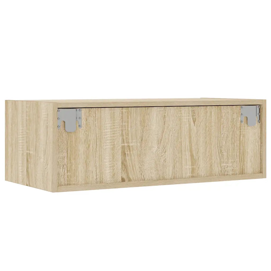 Mobile Porta TV con Luci LED Rovere Sonoma 75x35,5x25 cm
