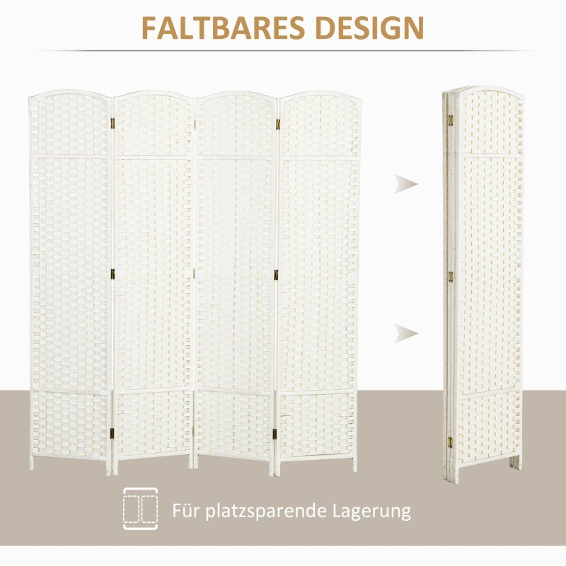 PARAVENTO Pieghevole 160x170 cm Legno Bianco