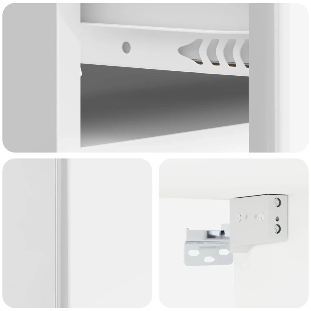 Mobiletto da notte a muro Bianco Lucido 49 x 34,5 x 20 cm 899133