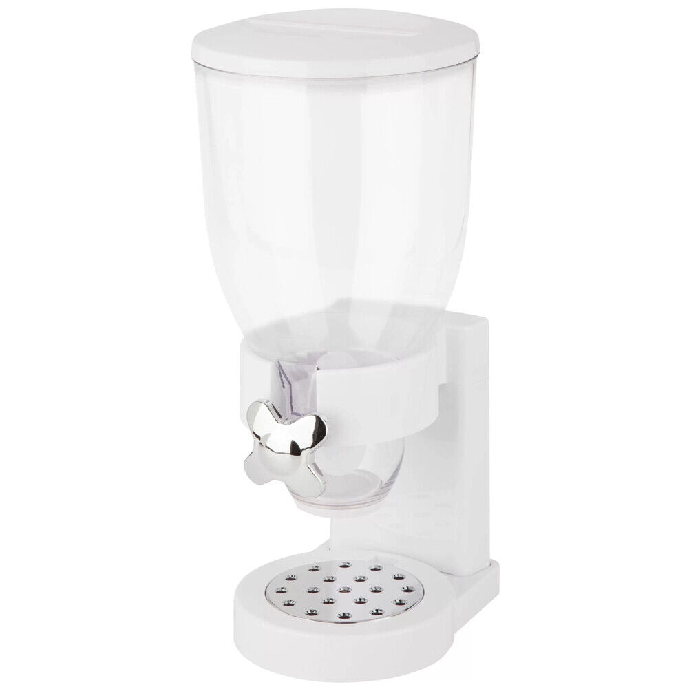 Dispenser Cereali Singolo Contenitore Dosatore Distributore Storage Pasta Bianco
